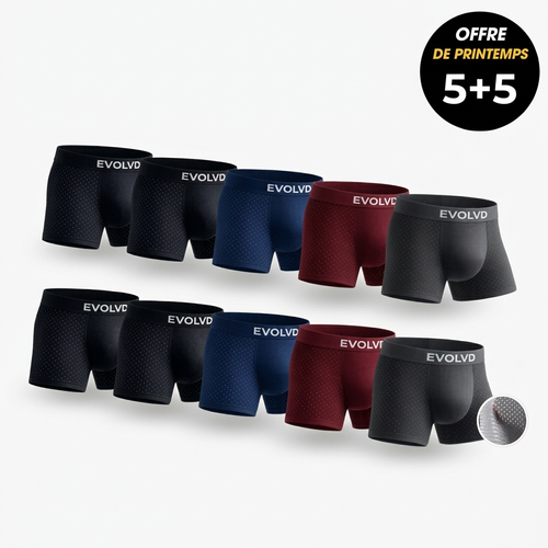 BOXER EVOLVD® in Bamboo Fiber - Pack of 5 Multicolor | + 5 FREE